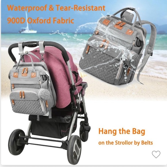 Good Mum Waterproof/USB Diaper Changing Backpack NWOT - Picture 10 of 12